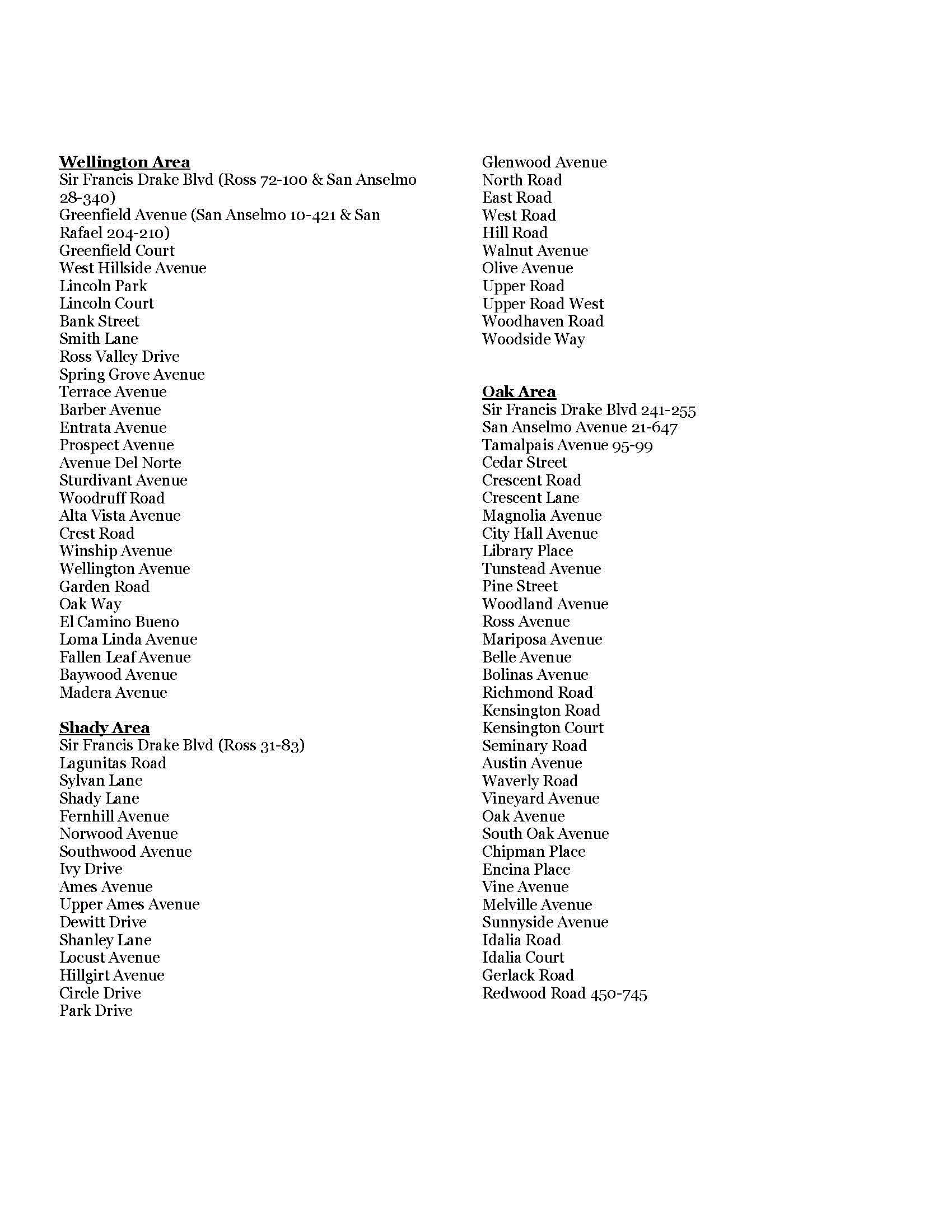 July 13th street listing