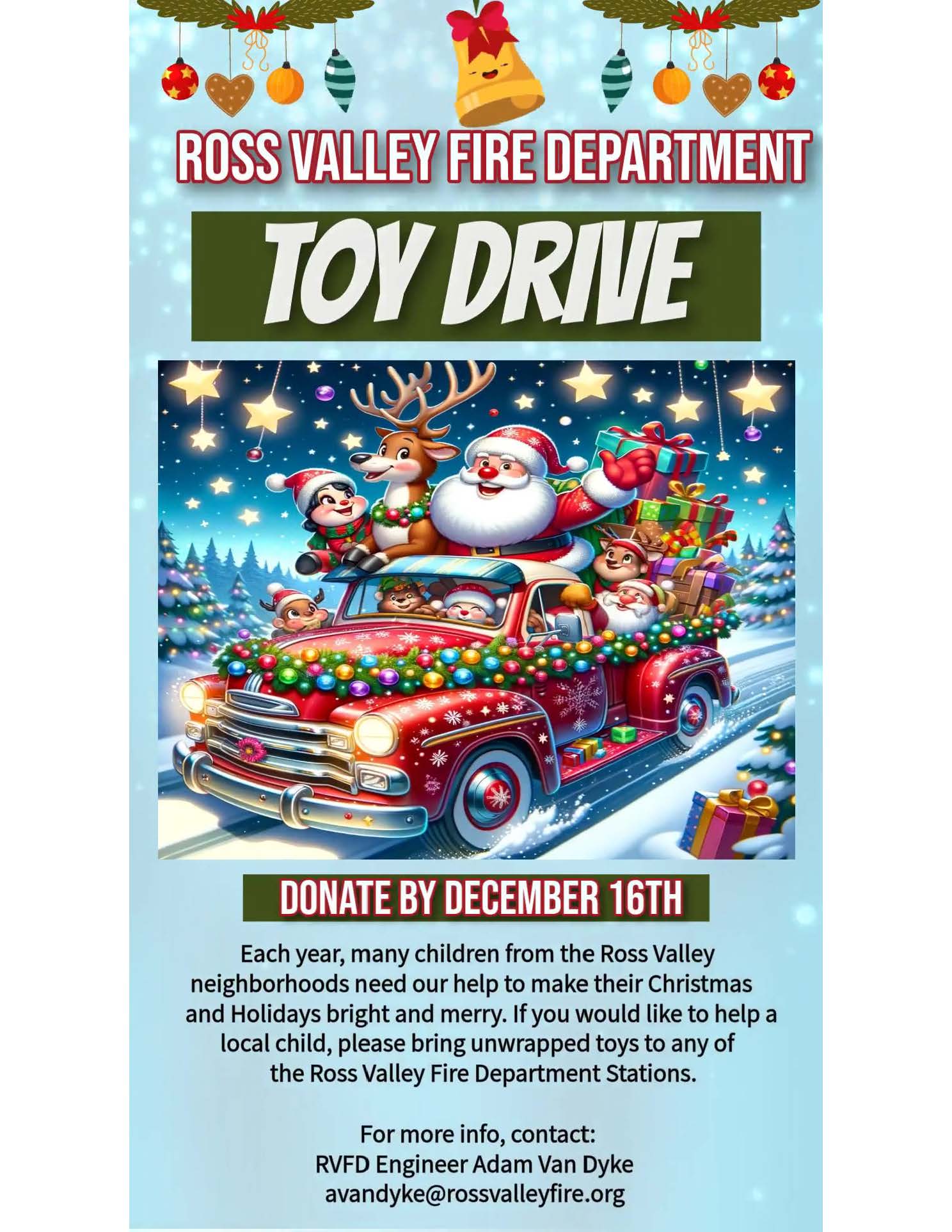 RVFD Toy Drive Flyer 2024