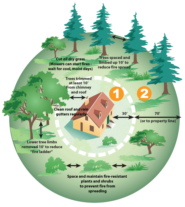 Defensible Space diagram